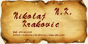 Nikolaj Kraković vizit kartica